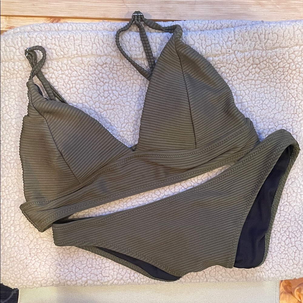 Olive Green Bikini Set